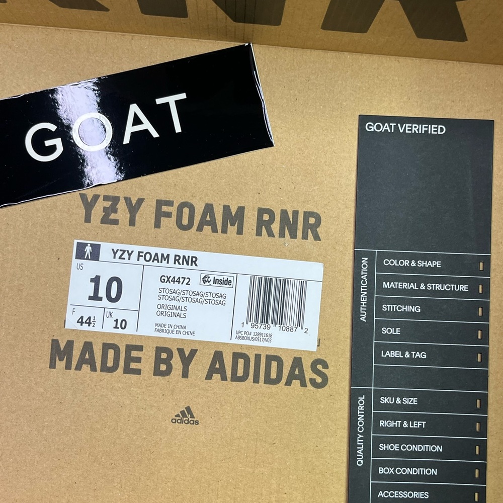 Yeezy Foam Runner Sage Color Size 10 - image 3